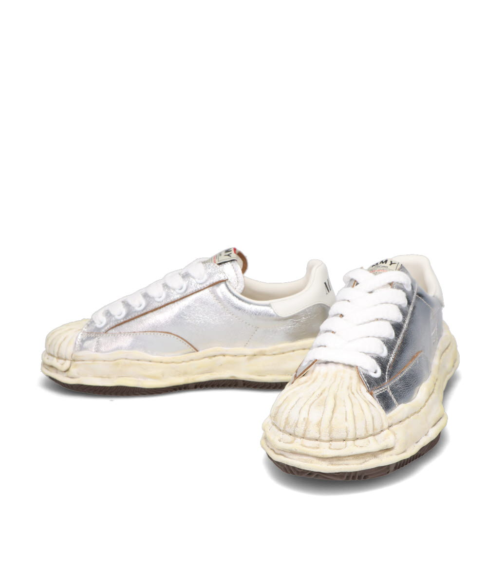 BLAKEY/ORIGINAL SOLE WRINKLED LEATHER LOW-TOP SNEAKER